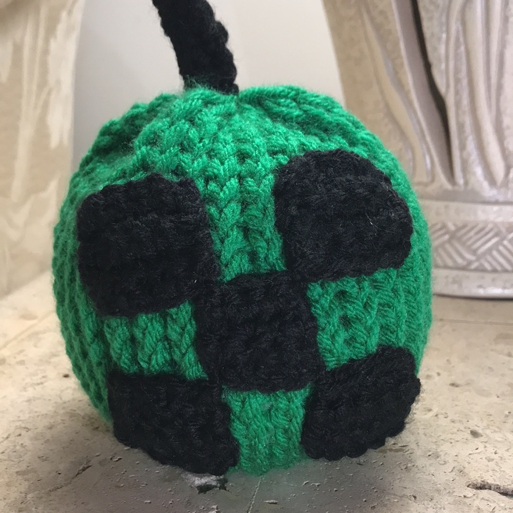 Minecraft Inspired Fall or Halloween Crochet Pumpkin